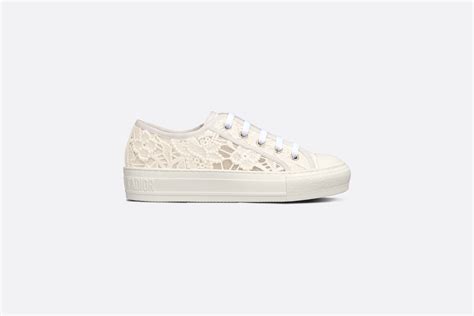 Walk'n'Dior Sneaker White Macramé Embroidered Cotton